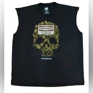 2016 AMC The Walking Dead Zombie Walkers Faces Print Sleeveless T-Shirt (2XL)